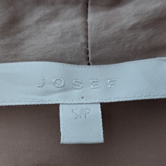 🦃 Josef women's pink / beige short sleeves 100% silk top size S - Picture 3 of 10